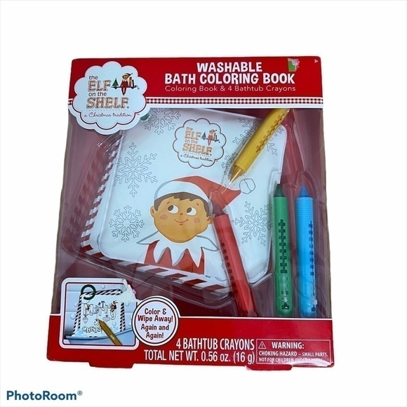 Elf on the Shelf Washable Bathtub Coloring Book - Picture 1 of 3